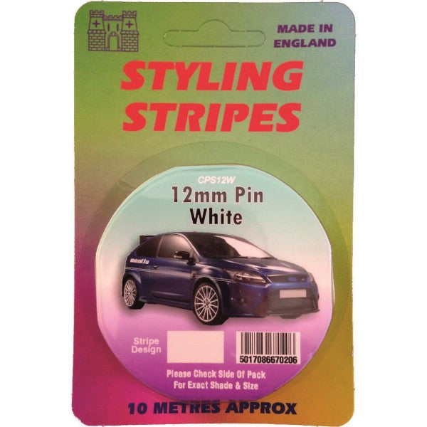 Single Stripe - White - 12mm - 10m Length