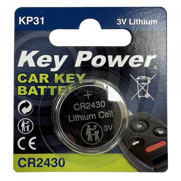 Key Power Coin Cell Battery CR2430 - Lithium 3V - Box of 10