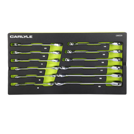 12 PC Metric 12 PT 180P Ratcheting Combination Wrench Set