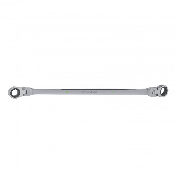 12 PT 12mm x 14mm 72 Tooth Extended Box Ratcheting Flex Double Box Wrench