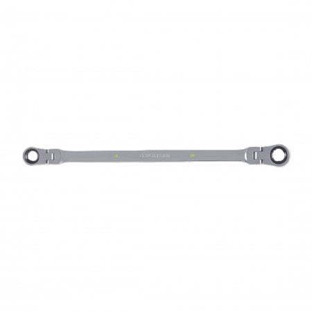 12 PT 8mm x 10mm 72 Tooth Extended Box Ratcheting Flex Double Box Wrench