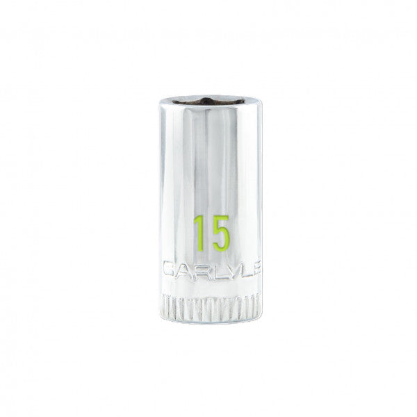 1/4DR 6PT 15MM Chrome Socket