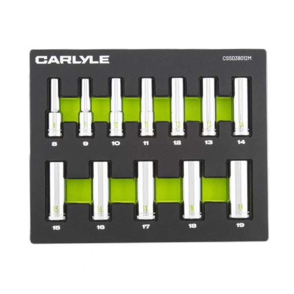 19PC 3/8DR 6PT Deep Sckt Set 6-24MM