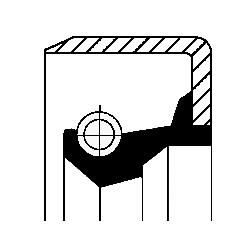 Corteco 12011499B Shaft Seal, wheel hub - 1