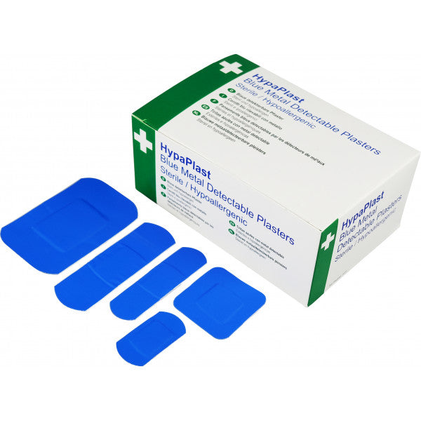 HypaPlast Assorted Blue Catering Plasters - Pack of 100