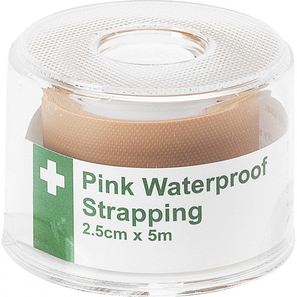 HypaPlast Pink Waterproof Strapping - 2.5cm x 5m