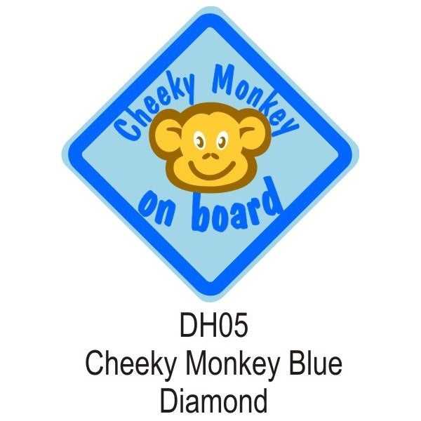 Suction Cup Diamond Sign - Blue - Cheeky Monkey