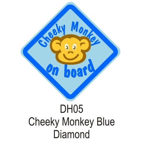 Suction Cup Diamond Sign - Blue - Cheeky Monkey