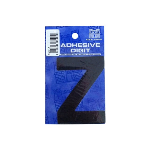 Z - 3in. Adhesive Digit - Black - Pack Of 12