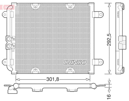 Denso DCN02028 Condenser, air conditioning - 1