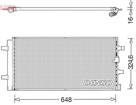 Denso DCN02044 Condenser, air conditioning - 1