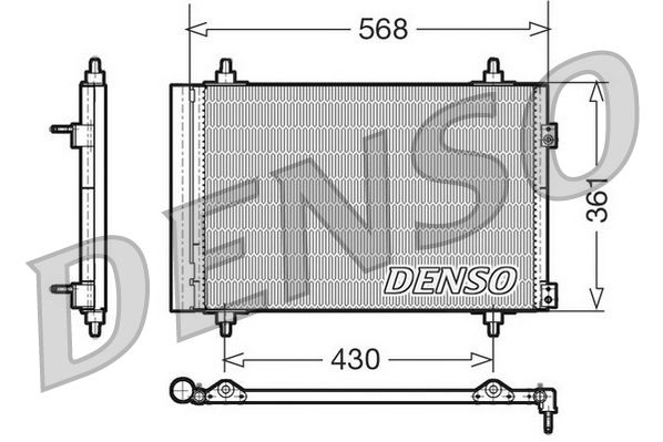 Denso DCN07008 Condenser, air conditioning - 1