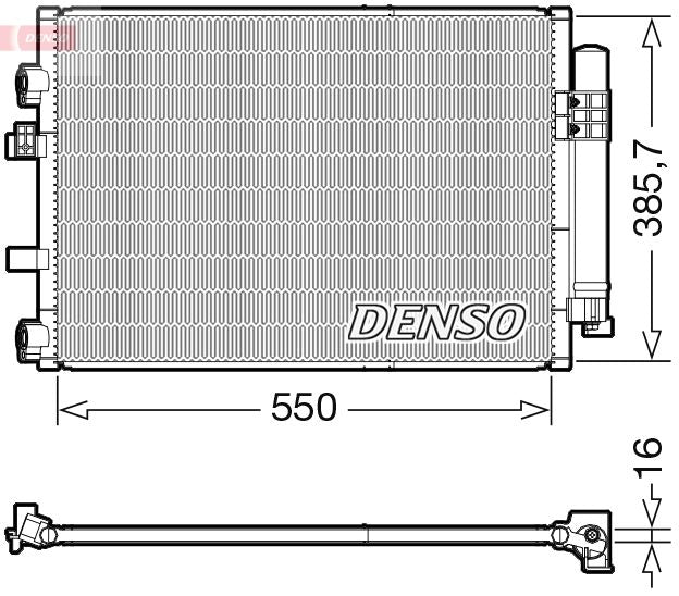 Denso DCN10044 Condenser, air conditioning - 1