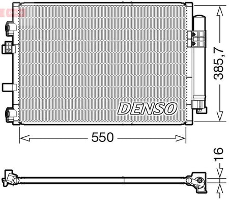 Denso DCN10044 Condenser, air conditioning - 1