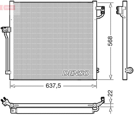 Denso DCN17058 Condenser, air conditioning - 1