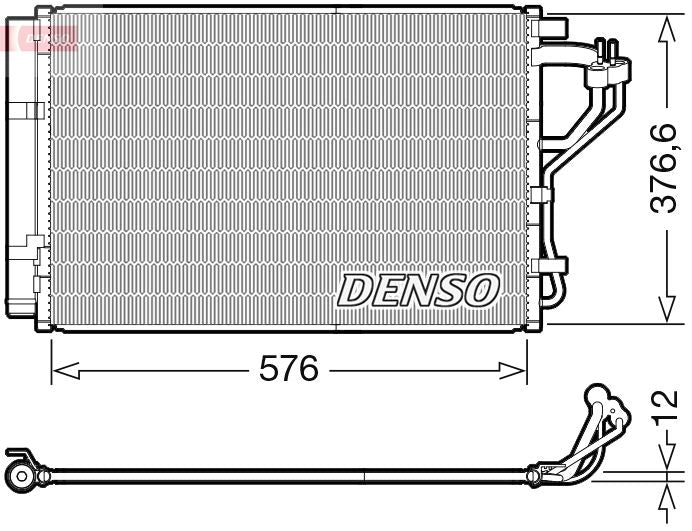 Denso DCN41010 Condenser, air conditioning - 1