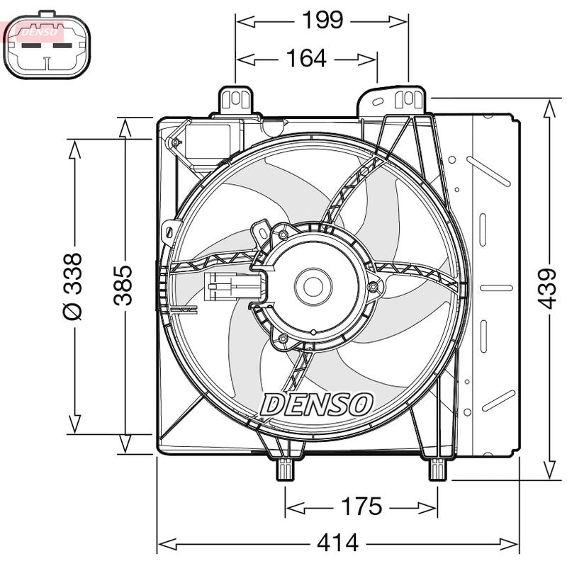 Denso DER07011 Fan, engine cooling - 1