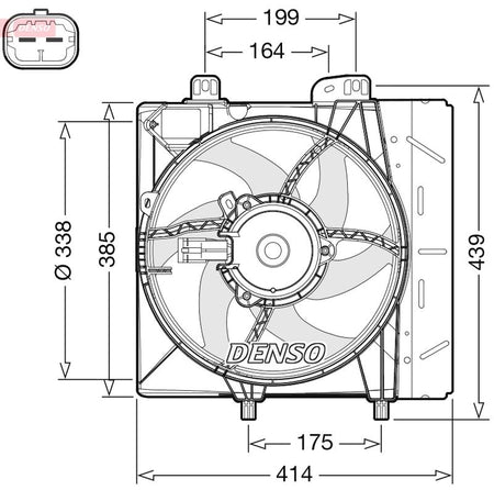 Denso DER07011 Fan, engine cooling - 1
