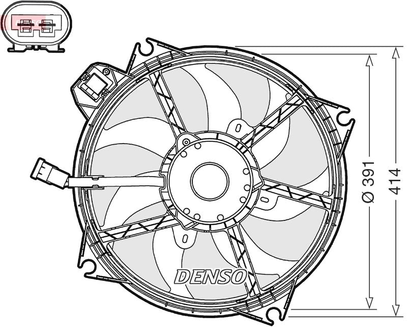Denso DER23005 Fan, engine cooling - 1