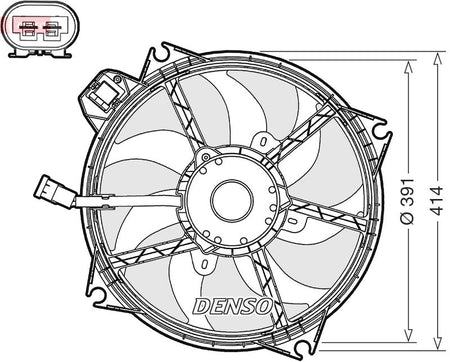 Denso DER23005 Fan, engine cooling - 1