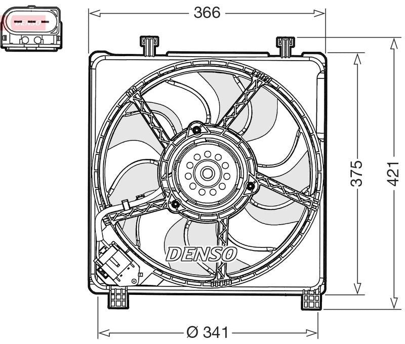 Denso DER32017 Fan, engine cooling - 1