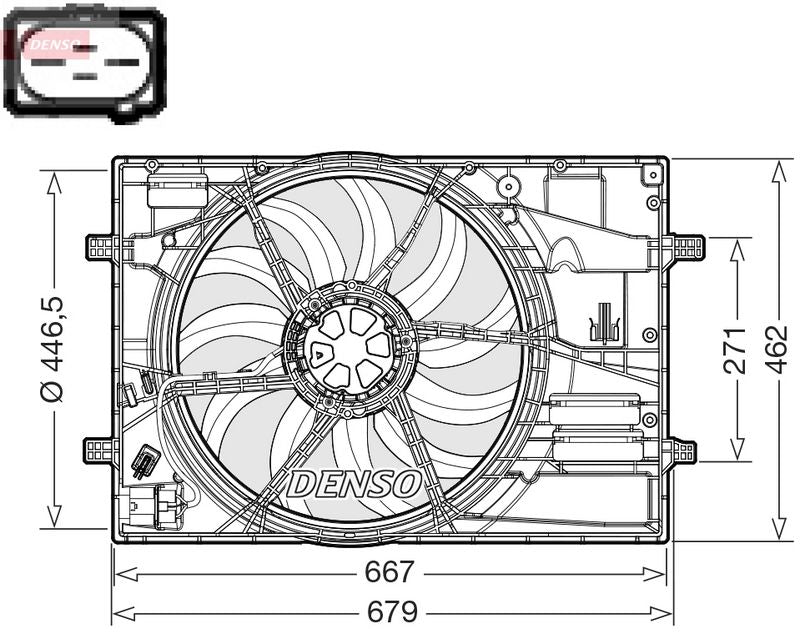 Denso DER32018 Fan, engine cooling - 1