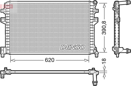 Denso DRM02018 Radiator, engine cooling - 1