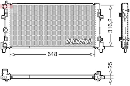 Denso DRM02045 Radiator, engine cooling - 1