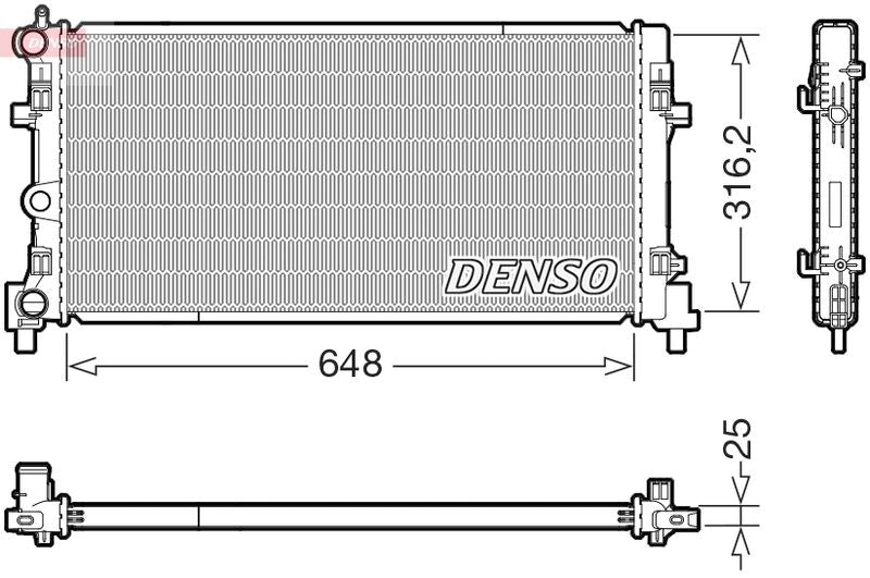 Denso DRM02045 Radiator, engine cooling - 1