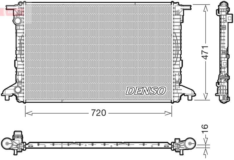 Denso DRM02049 Radiator, engine cooling - 1