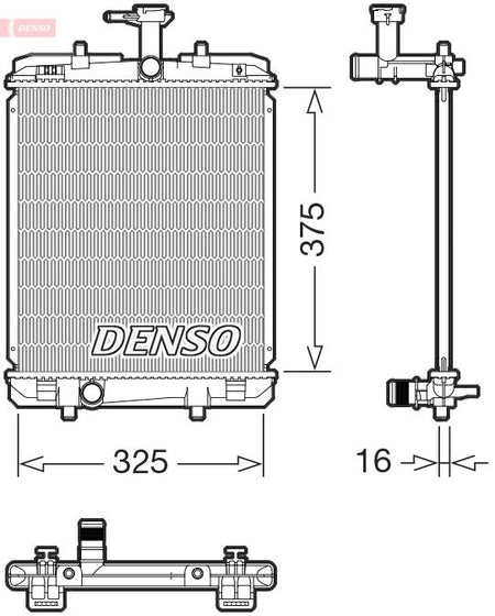 Denso DRM07063 Radiator, engine cooling - 1