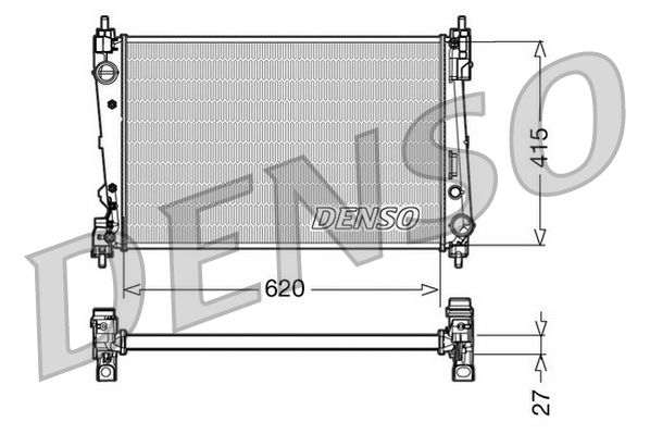 Denso DRM09111 Radiator, engine cooling - 1
