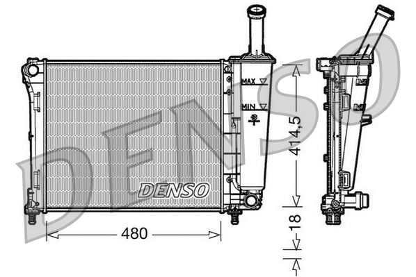 Denso DRM09161 Radiator, engine cooling - 1