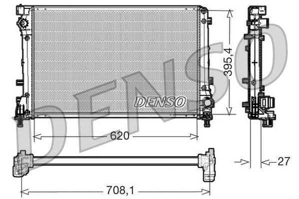 Denso DRM09163 Radiator, engine cooling - 1