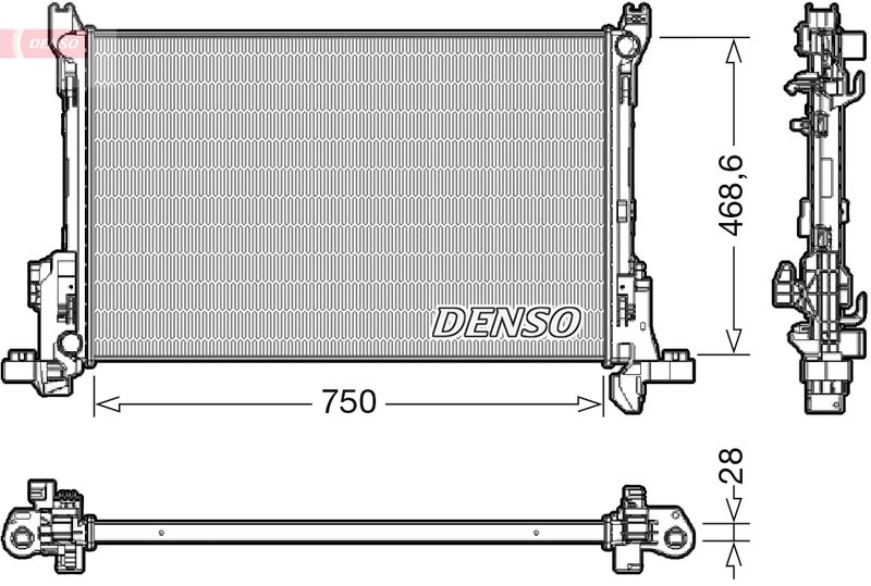 Denso DRM09174 Radiator, engine cooling - 1