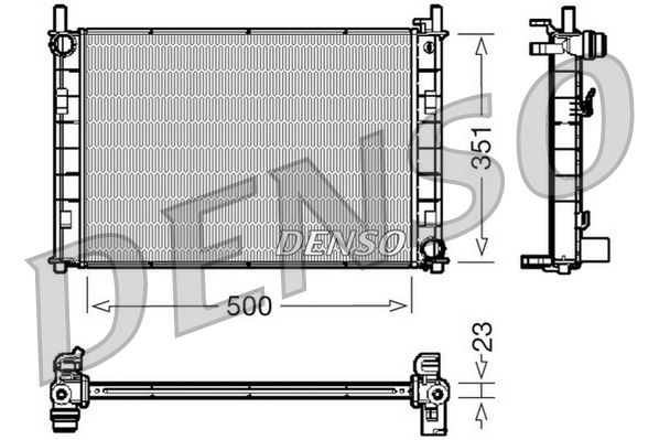 Denso DRM10045 Radiator, engine cooling - 1