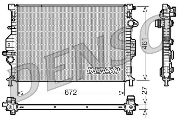 Denso DRM10069 Radiator, engine cooling - 1