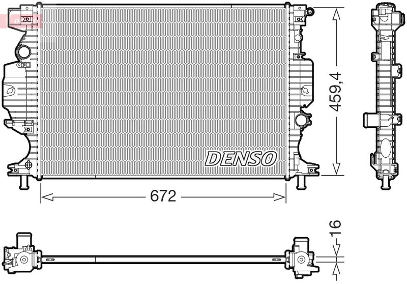 Denso DRM10121 Radiator, engine cooling - 1