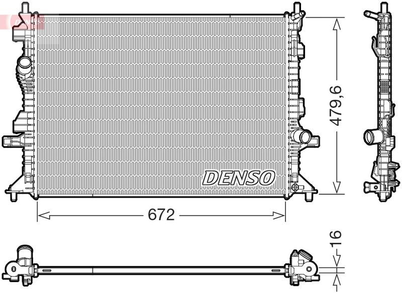 Denso DRM10126 Radiator, engine cooling - 1