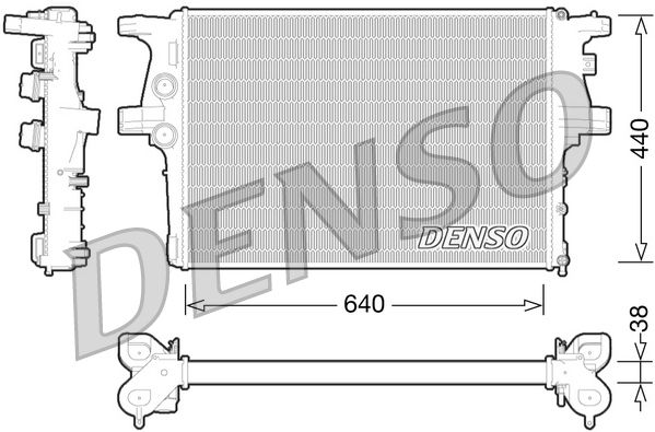 Denso DRM12008 Radiator, engine cooling - 1