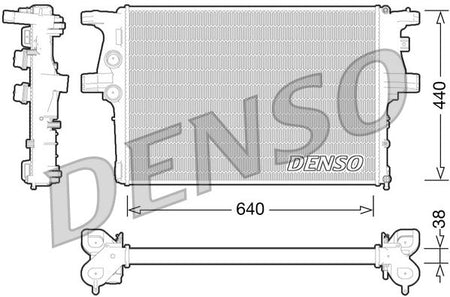 Denso DRM12008 Radiator, engine cooling - 1