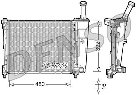 Denso DRM13016 Radiator, engine cooling - 1