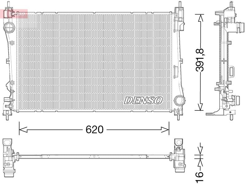 Denso DRM13017 Radiator, engine cooling - 1