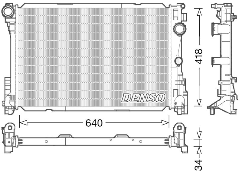 Denso DRM17049 Radiator, engine cooling - 1