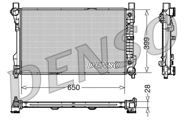 Denso DRM17079 Radiator, engine cooling - 1