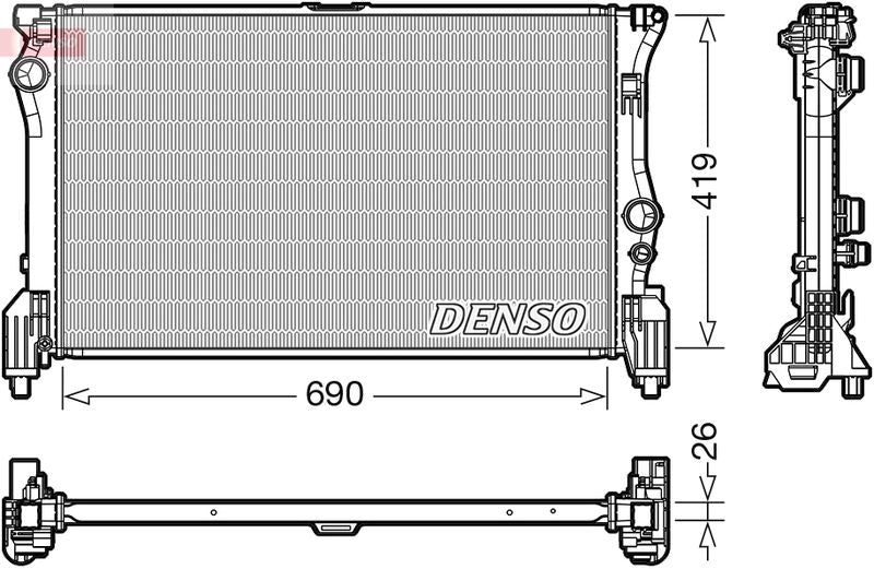 Denso DRM17112 Radiator, engine cooling - 1