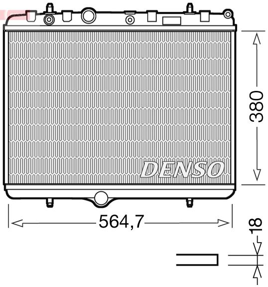 Denso DRM21055 Radiator, engine cooling - 1