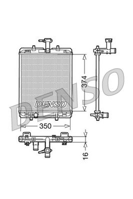 Denso DRM21602 Radiator, engine cooling - 1