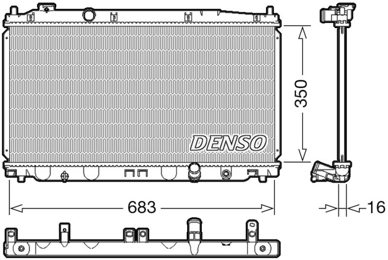 Denso DRM40035 Radiator, engine cooling - 1
