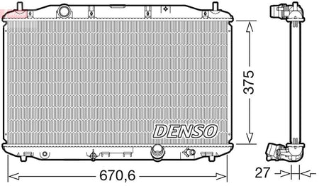 Denso DRM40106 Radiator, engine cooling - 1